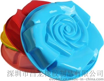 大号玫瑰花形模具 硅胶蛋糕模 SB-006