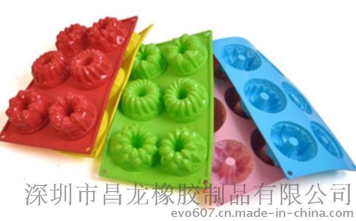 6格甜甜圈形硅胶蛋糕模蛋糕盘 SB016